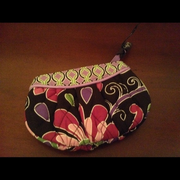 Vera Bradley purple punch handbag and change purse - Picture 2 of 2